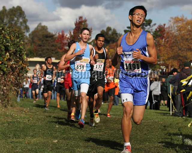 2011NCSXCD1-076.JPG - 2011 North Coast Section Cross Country Championships, Hayward High School, Hayward, California