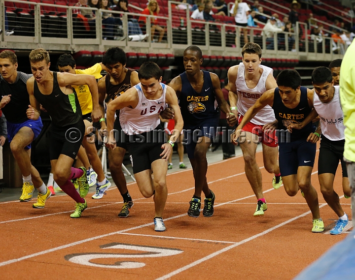 2013DreamMon-102.JPG - 2013 California High School Indoor Invitational track and field meet, February 18 at the Save Mart Center, Fresno, CA.