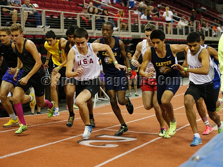 2013DreamMon-103.JPG - 2013 California High School Indoor Invitational track and field meet, February 18 at the Save Mart Center, Fresno, CA.