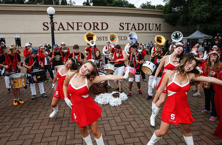 2013StanfordASU-005.JPG - Sept.21, 2013; Stanford, CA, USA; Stanford Cardinal cheerleaders and band perform before game against the Arizona State Sun Devils at  Stanford Stadium. Stanford defeated Arizona State 42-28.