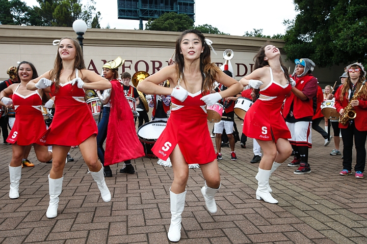 2013StanfordASU-007.JPG - Sept.21, 2013; Stanford, CA, USA; Stanford Cardinal cheerleaders and band perform before game against the Arizona State Sun Devils at  Stanford Stadium. Stanford defeated Arizona State 42-28.