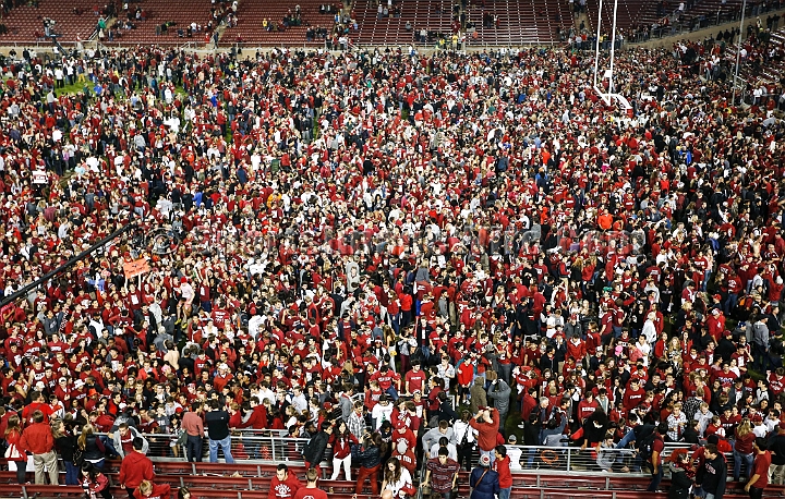 2013-Stanford-Oregon-066.JPG - Nov. 7, 2013; Stanford, CA, USA; Stanford Cardinal fans react following game against the Oregon Ducks at Stanford Stadium. Stanford defeated Oregon 26-20.