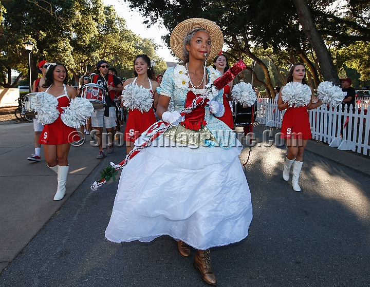 2013Stanford-Wash-016.JPG - Oct. 5, 2013; Stanford, CA, USA; Stanford Cardinal band  leads a pep rally prior to game against the Washington Huskies at  Stanford Stadium. Stanford defeated Washington 31-28.