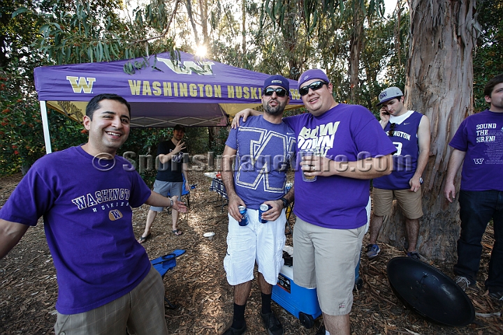 2013Stanford-Wash-019.JPG - Oct. 5, 2013; Stanford, CA, USA; Washington Huskies fans prior to game against the Stanford Cardinal at  Stanford Stadium. Stanford defeated Washington 31-28.