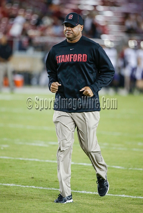 2013Stanford-Wash-046.JPG - Oct. 5, 2013; Stanford, CA, USA; Stanford Cardinal head coach David Shaw prior to game against the Washington Huskies at  Stanford Stadium. Stanford defeated Washington 31-28.