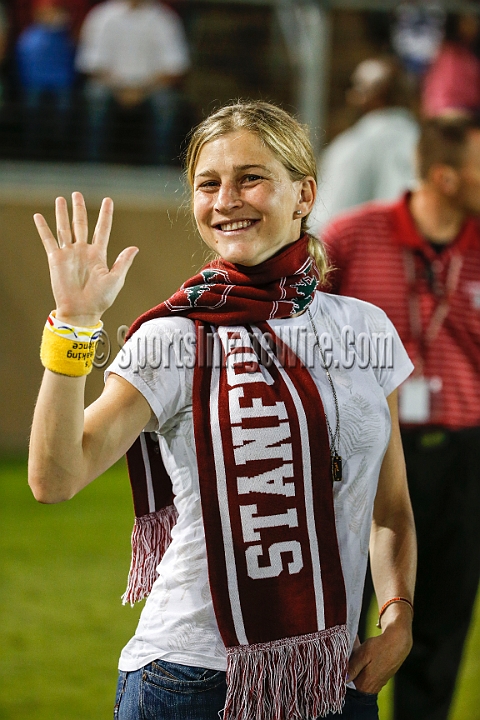 2013Stanford-Wash-061.JPG - Oct. 5, 2013; Stanford, CA, USA; Former Stanford Cardinal track athlete Lauren Fleshman was recognized for her induction into the Stanford Hall of Fame at halftime against the Washington Huskies at  Stanford Stadium. Stanford defeated Washington 31-28.