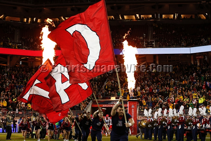 2014P12FB-009.JPG - Dec 5, 2014; Santa Clara, CA, USA; Arizona Wildcats against the Oregon Ducks before the Pac-12 Championship game at Levi's Stadium. Dec 5, 2014; Santa Clara, CA, USA; Oregon Ducks against the Arizona Wildcats before the Pac-12 Championship game at Levi's Stadium. 