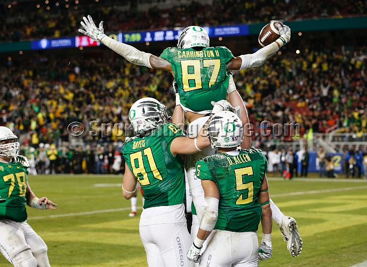 2014P12FB-031.JPG - Dec 5, 2014; Santa Clara, CA, USA; Arizona Wildcats against the Oregon Ducks before the Pac-12 Championship game at Levi's Stadium. Dec 5, 2014; Santa Clara, CA, USA; Oregon Ducks against the Arizona Wildcats before the Pac-12 Championship game at Levi's Stadium. 