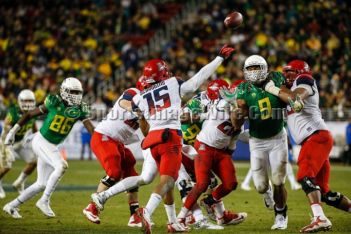 2014P12FB-036.JPG - Dec 5, 2014; Santa Clara, CA, USA; Arizona Wildcats against the Oregon Ducks before the Pac-12 Championship game at Levi's Stadium. Dec 5, 2014; Santa Clara, CA, USA; Oregon Ducks against the Arizona Wildcats before the Pac-12 Championship game at Levi's Stadium. 