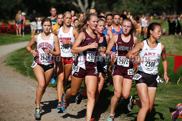 2014StanfordCollWomen-132.JPG - College race at the 2014 Stanford Cross Country Invitational, September 27, Stanford Golf Course, Stanford, California.