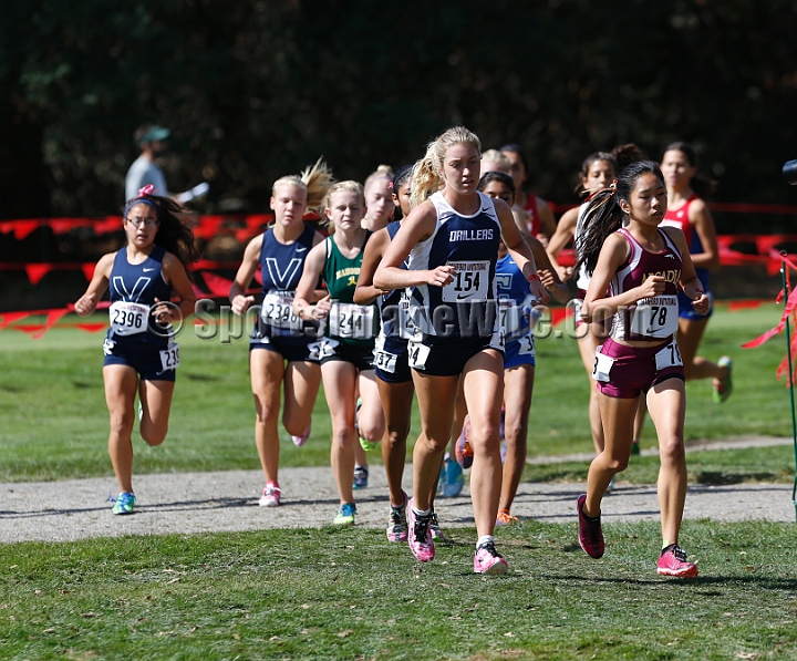2014StanfordD1Girls-114.JPG - D1 girls race at the Stanford Invitational, September 27, Stanford Golf Course, Stanford, California.