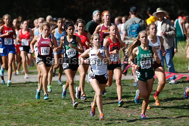 2014StanfordD1Girls-126.JPG - D1 girls race at the Stanford Invitational, September 27, Stanford Golf Course, Stanford, California.