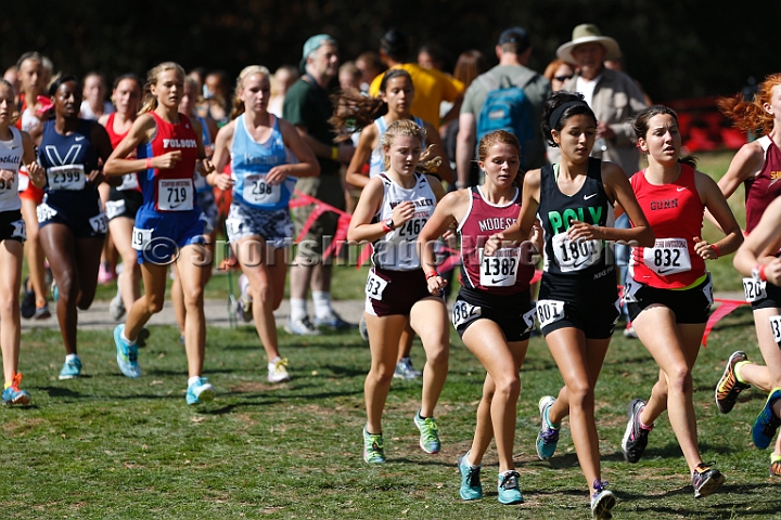 2014StanfordD1Girls-130.JPG - D1 girls race at the Stanford Invitational, September 27, Stanford Golf Course, Stanford, California.