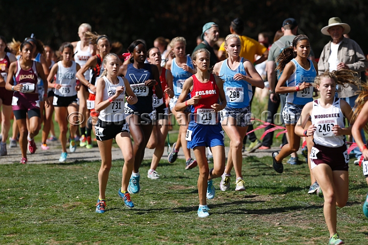 2014StanfordD1Girls-131.JPG - D1 girls race at the Stanford Invitational, September 27, Stanford Golf Course, Stanford, California.