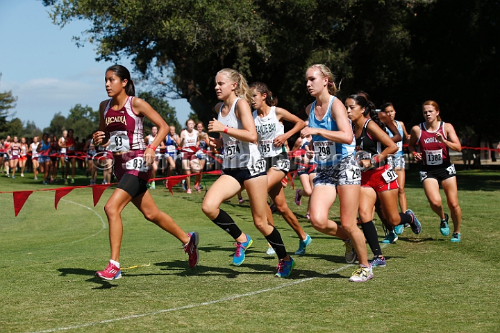 2014StanfordD1Girls-192.JPG - D1 girls race at the Stanford Invitational, September 27, Stanford Golf Course, Stanford, California.