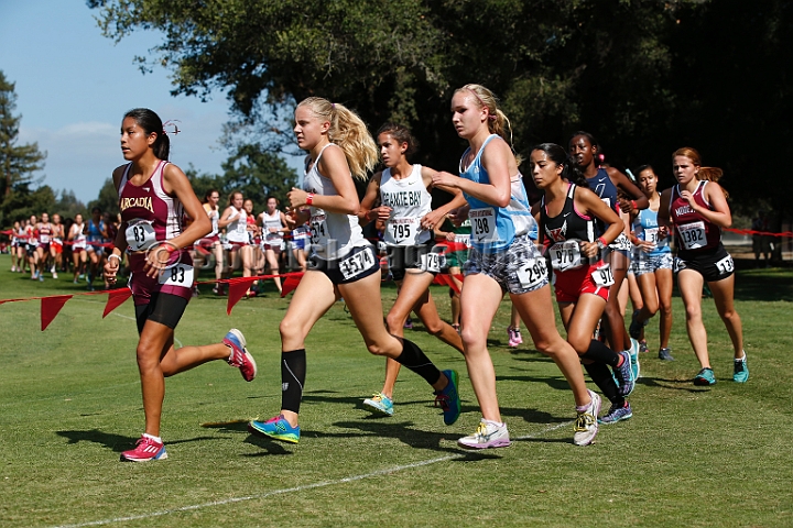 2014StanfordD1Girls-193.JPG - D1 girls race at the Stanford Invitational, September 27, Stanford Golf Course, Stanford, California.