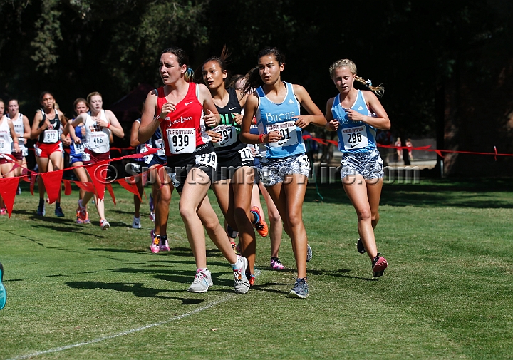 2014StanfordD1Girls-196.JPG - D1 girls race at the Stanford Invitational, September 27, Stanford Golf Course, Stanford, California.
