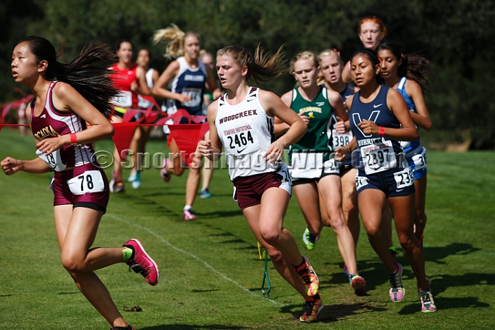 2014StanfordD1Girls-222.JPG - D1 girls race at the Stanford Invitational, September 27, Stanford Golf Course, Stanford, California.