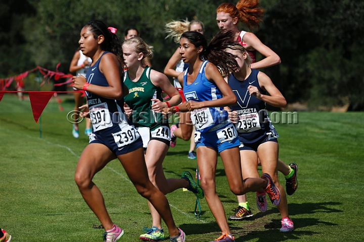 2014StanfordD1Girls-224.JPG - D1 girls race at the Stanford Invitational, September 27, Stanford Golf Course, Stanford, California.