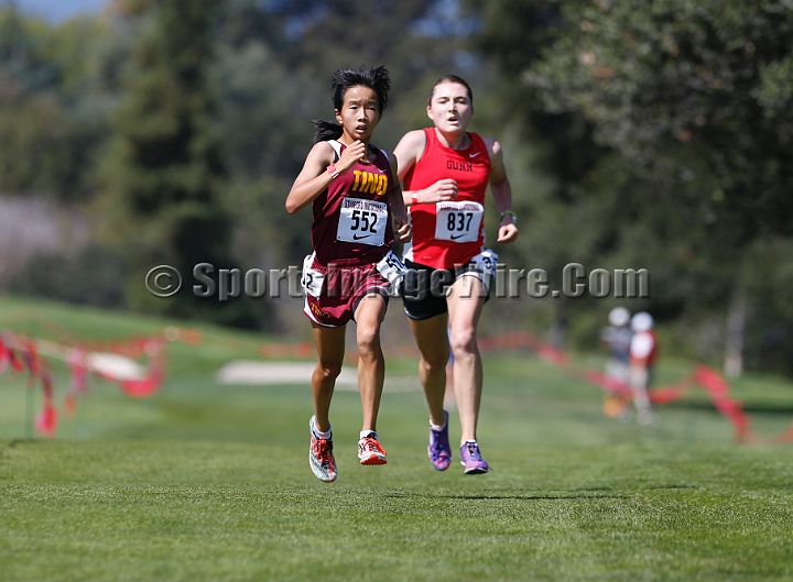 2014StanfordD1Girls-240.JPG - D1 girls race at the Stanford Invitational, September 27, Stanford Golf Course, Stanford, California.
