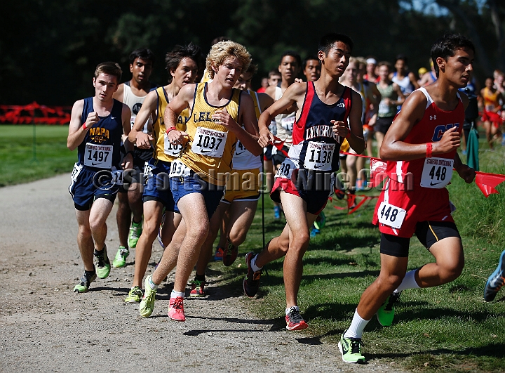 2014StanfordD2Boys-016.JPG - D2 boys race at the Stanford Invitational, September 27, Stanford Golf Course, Stanford, California.