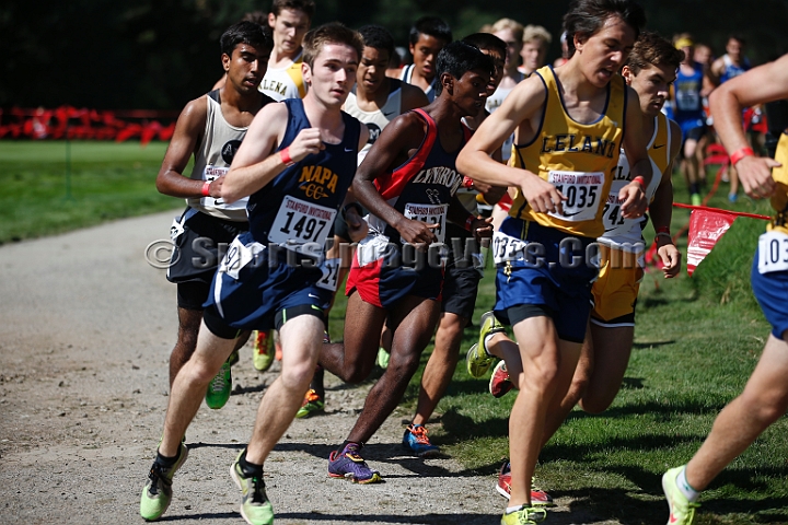 2014StanfordD2Boys-017.JPG - D2 boys race at the Stanford Invitational, September 27, Stanford Golf Course, Stanford, California.