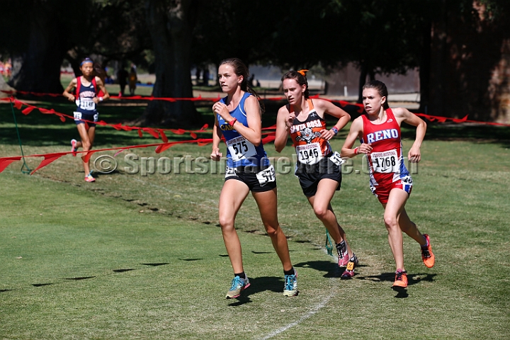 2014StanfordD2Girls-026.JPG - D2 girls race at the Stanford Invitational, September 27, Stanford Golf Course, Stanford, California.