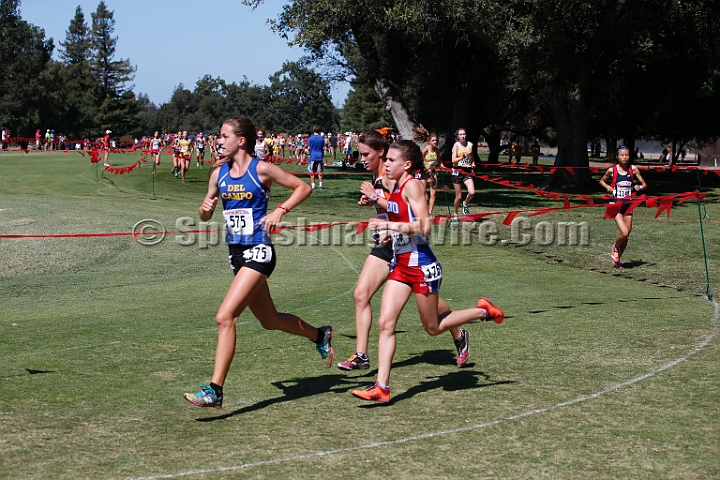 2014StanfordD2Girls-031.JPG - D2 girls race at the Stanford Invitational, September 27, Stanford Golf Course, Stanford, California.
