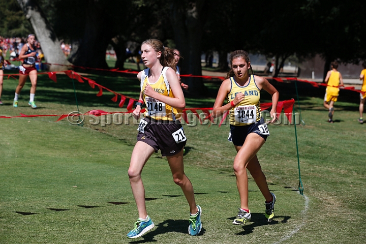 2014StanfordD2Girls-037.JPG - D2 girls race at the Stanford Invitational, September 27, Stanford Golf Course, Stanford, California.