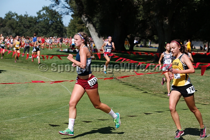 2014StanfordD2Girls-039.JPG - D2 girls race at the Stanford Invitational, September 27, Stanford Golf Course, Stanford, California.
