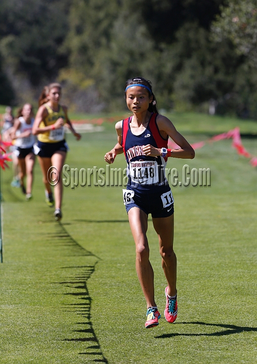2014StanfordD2Girls-049.JPG - D2 girls race at the Stanford Invitational, September 27, Stanford Golf Course, Stanford, California.