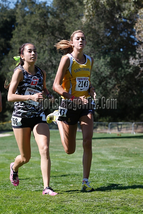 2014StanfordD2Girls-105.JPG - D2 girls race at the Stanford Invitational, September 27, Stanford Golf Course, Stanford, California.