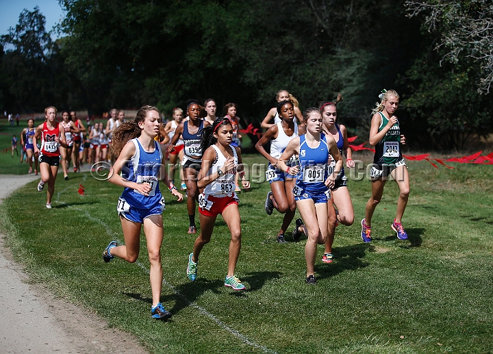 2014StanfordSeededGirls-008.JPG - Seeded girls race at the Stanford Invitational, September 27, Stanford Golf Course, Stanford, California.