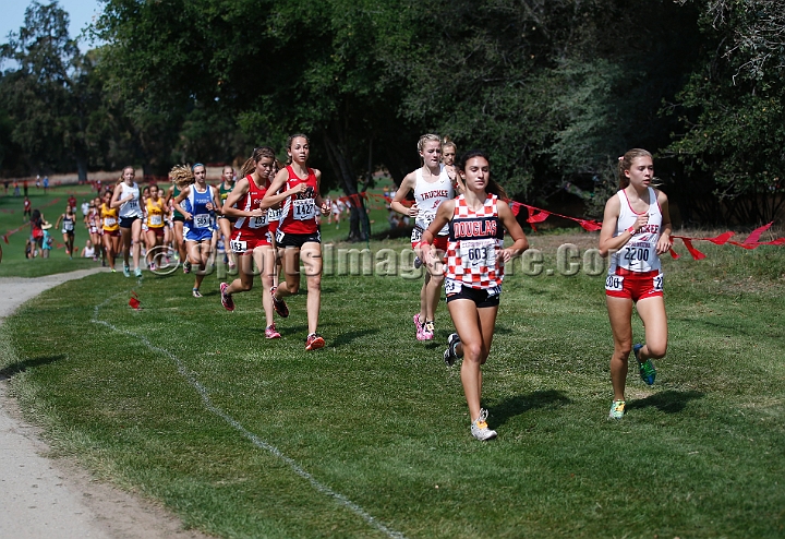 2014StanfordSeededGirls-022.JPG - Seeded girls race at the Stanford Invitational, September 27, Stanford Golf Course, Stanford, California.