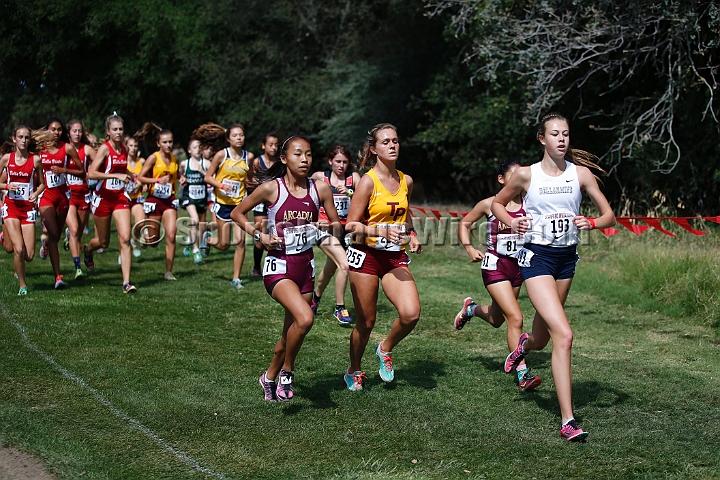 2014StanfordSeededGirls-024.JPG - Seeded girls race at the Stanford Invitational, September 27, Stanford Golf Course, Stanford, California.