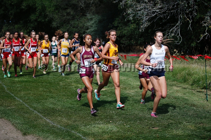 2014StanfordSeededGirls-025.JPG - Seeded girls race at the Stanford Invitational, September 27, Stanford Golf Course, Stanford, California.