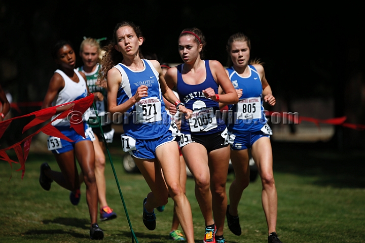 2014StanfordSeededGirls-027.JPG - Seeded girls race at the Stanford Invitational, September 27, Stanford Golf Course, Stanford, California.