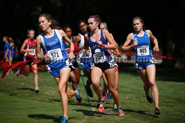 2014StanfordSeededGirls-029.JPG - Seeded girls race at the Stanford Invitational, September 27, Stanford Golf Course, Stanford, California.