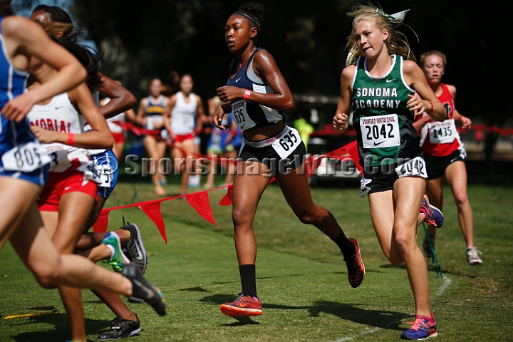 2014StanfordSeededGirls-035.JPG - Seeded girls race at the Stanford Invitational, September 27, Stanford Golf Course, Stanford, California.