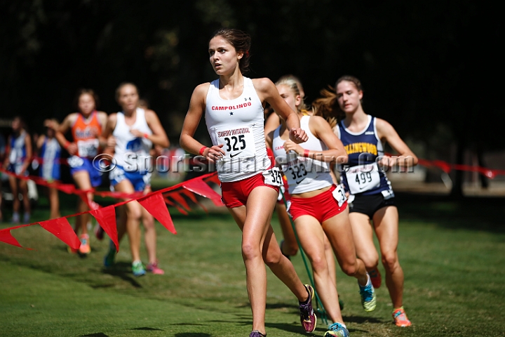 2014StanfordSeededGirls-038.JPG - Seeded girls race at the Stanford Invitational, September 27, Stanford Golf Course, Stanford, California.