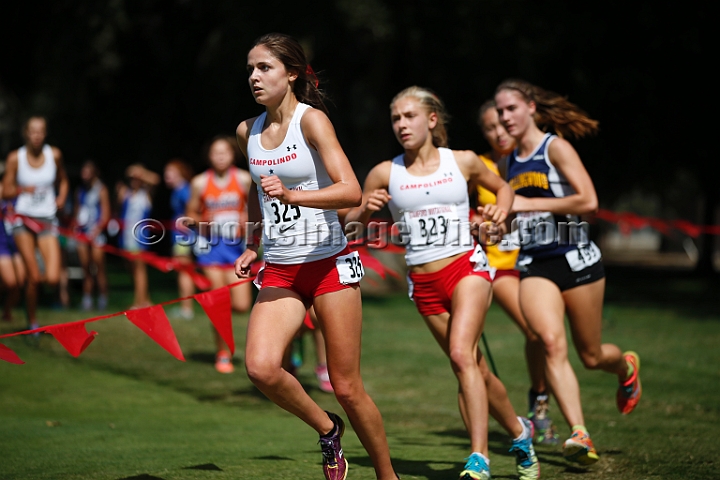 2014StanfordSeededGirls-040.JPG - Seeded girls race at the Stanford Invitational, September 27, Stanford Golf Course, Stanford, California.