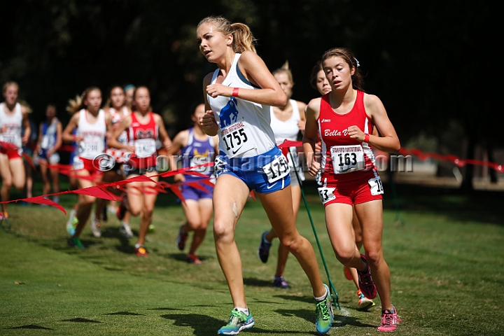 2014StanfordSeededGirls-044.JPG - Seeded girls race at the Stanford Invitational, September 27, Stanford Golf Course, Stanford, California.