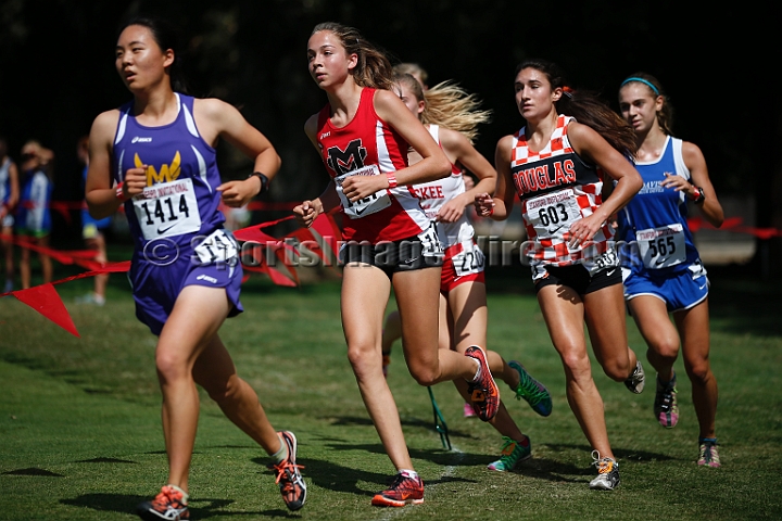 2014StanfordSeededGirls-049.JPG - Seeded girls race at the Stanford Invitational, September 27, Stanford Golf Course, Stanford, California.