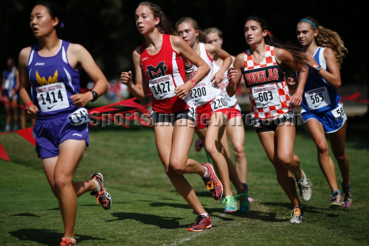 2014StanfordSeededGirls-050.JPG - Seeded girls race at the Stanford Invitational, September 27, Stanford Golf Course, Stanford, California.