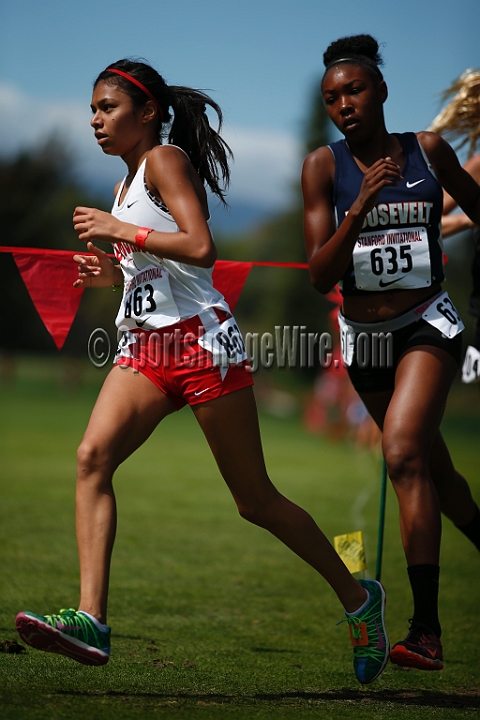 2014StanfordSeededGirls-097.JPG - Seeded girls race at the Stanford Invitational, September 27, Stanford Golf Course, Stanford, California.