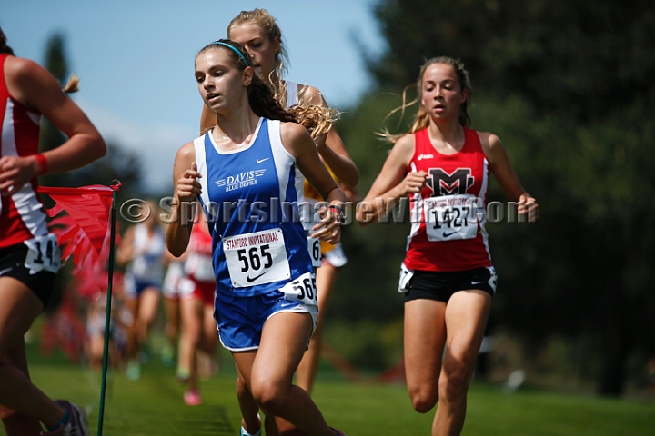 2014StanfordSeededGirls-121.JPG - Seeded girls race at the Stanford Invitational, September 27, Stanford Golf Course, Stanford, California.