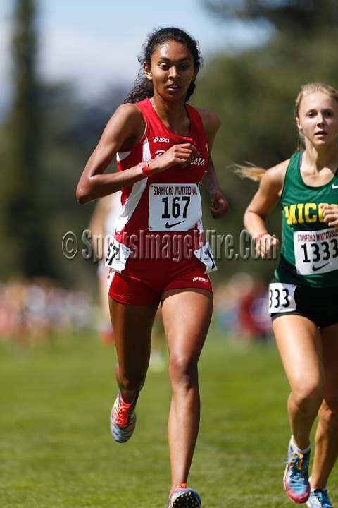 2014StanfordSeededGirls-215.JPG - Seeded girls race at the Stanford Invitational, September 27, Stanford Golf Course, Stanford, California.