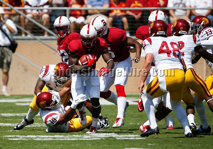 2014StanfordUSC-024.JPG - Sept. 6, 2014; Stanford, CA, USA; Stanford Cardinal  against the USC Trojans at  Stanford Stadium. USC defeated Stanford 13-10. 