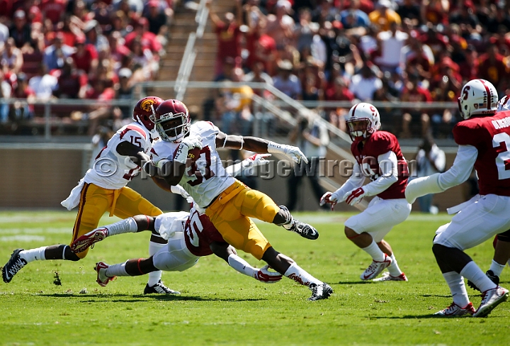 2014StanfordUSC-025.JPG - Sept. 6, 2014; Stanford, CA, USA; Stanford Cardinal  against the USC Trojans at  Stanford Stadium. USC defeated Stanford 13-10. 