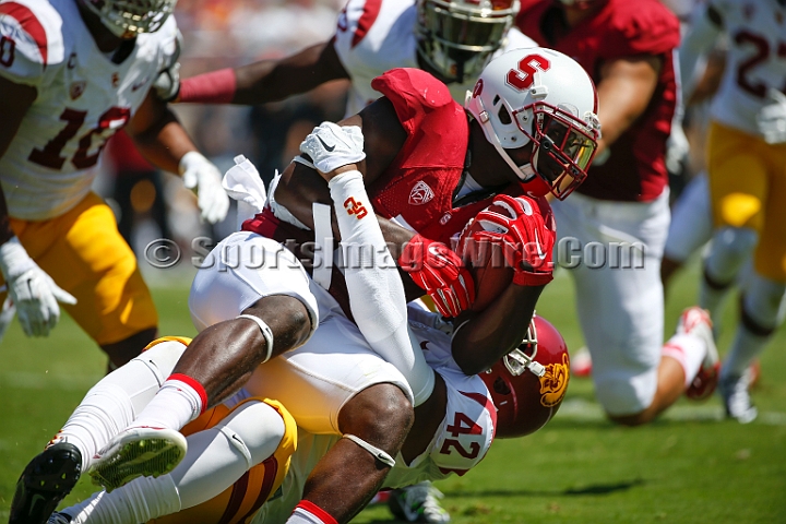 2014StanfordUSC-028.JPG - Sept. 6, 2014; Stanford, CA, USA; Stanford Cardinal  against the USC Trojans at  Stanford Stadium. USC defeated Stanford 13-10. 